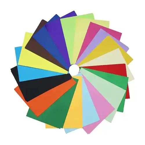 Buntes Papier DELLCCIU 20 Farben, A4 90 g/m², 100 Blatt