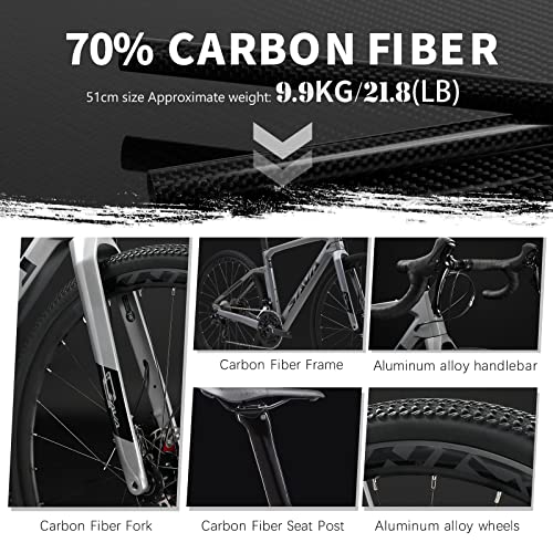Carbon-Rennrad SAVADECK Gravel Bike Carbon, R11 28 Zoll