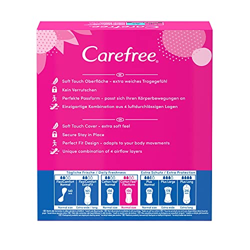 Carefree-Slipeinlagen Carefree Cotton Feel Flexiform, 5 x 56 Stück