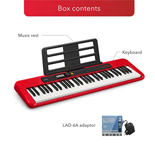 Casio-Keyboard Casio CT-S200RD TONE mit 61 Standardtasten