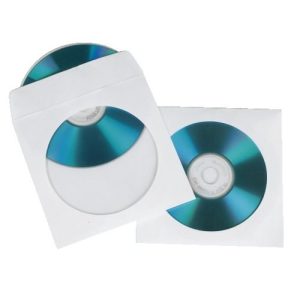 CD-Hüllen Hama CD/DVD Papier-Schutzhüllen, Weiß, 100er-Pack