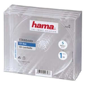 CD-Hüllen Hama CD-Leerhülle, Standard, 5er-Pack, transparent