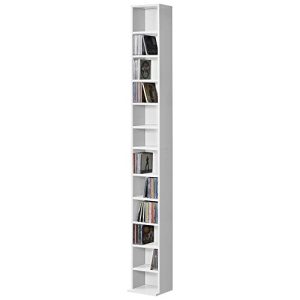 CD shelf [en.casa] CD shelf Aventoft 175 x 20 x 20 cm 12 compartments