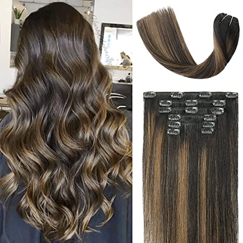 Die beste clip in extensions vario hair echthaar balayage 55cm 22 zoll Bestsleller kaufen