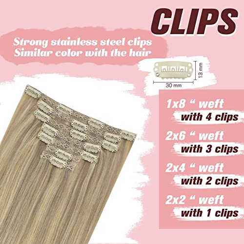 Clip-in-Extensions YoungSee Voller Kopf Clip 7pcs 120g 50cm