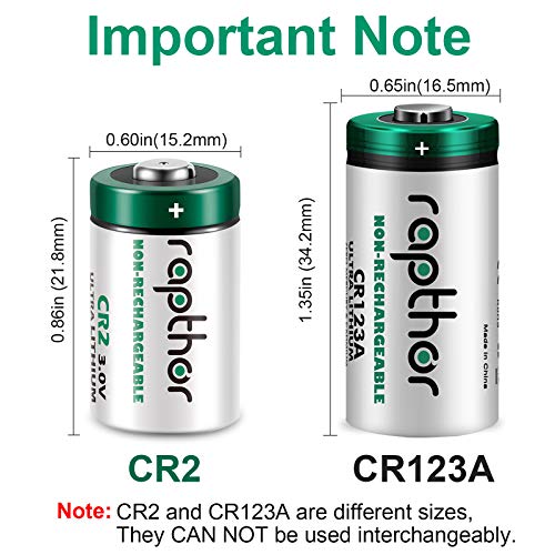 CR2-Batterie rapthor CR2 Batterie 850mAh CR15H270 6er Pack