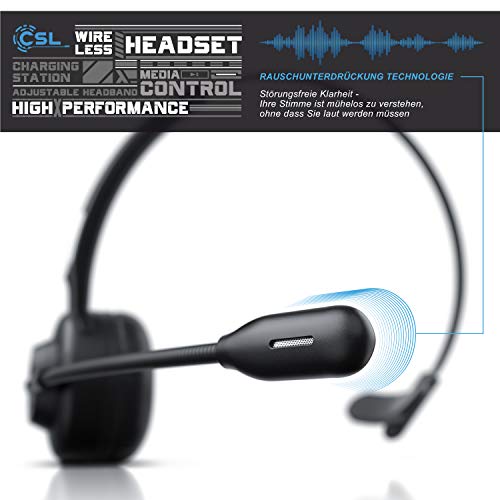 Csl-Headset CSL-Computer, kabelloses Headset mit Ladestation