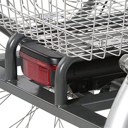 Dreirad für Erwachsene aktivelo 24-Zoll-Elektro mit Einkaufskorb