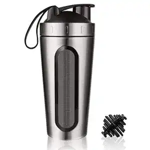 Edelstahl-Shaker Manfore Protein Shaker, mit Messskala