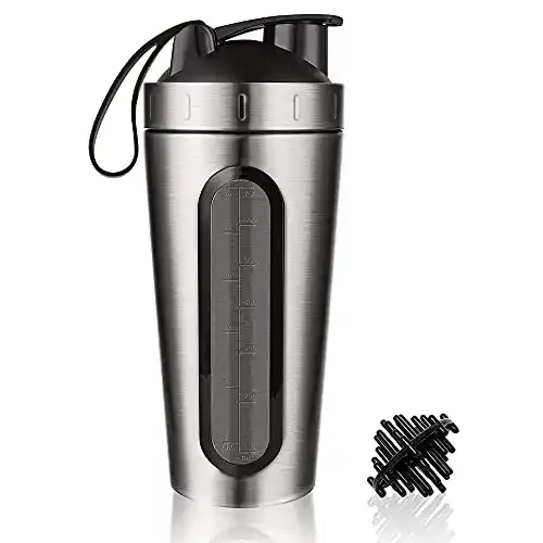 Edelstahl-Shaker Manfore Protein Shaker, mit Messskala