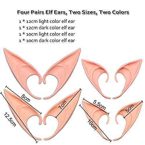 Elfenohren AniSqui Elf Ears Cosplay 12cm & 10cm, 4 Paare