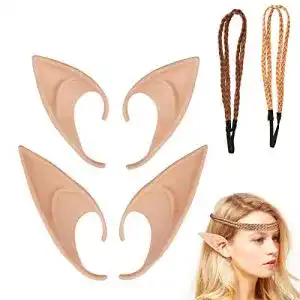 Elfenohren ZoomSky Set, 2 Paar Fantasy Latex Elf Ohren