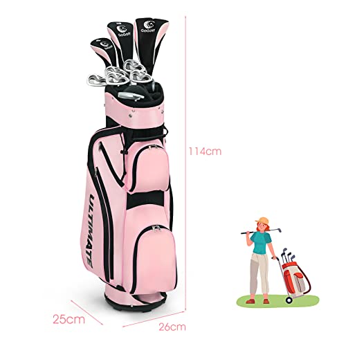 Fairwayholz GYMAX Komplettes Golf-Set für Damen, mit Tasche