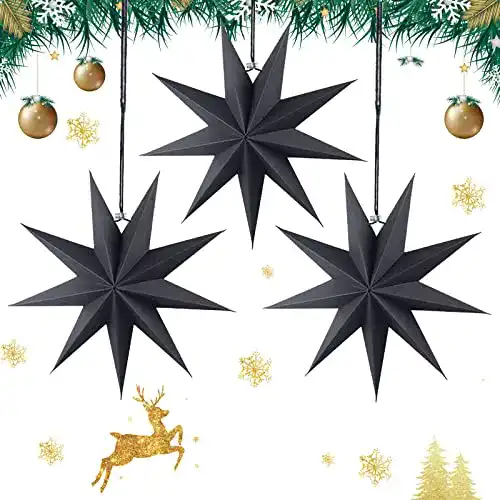Faltstern MEVZHH 3 Stück Weihnachten, 30cm Papier Stern