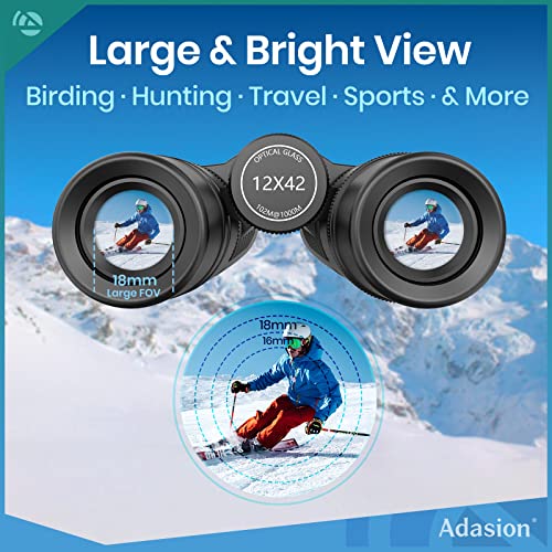 Fernglas Vogelbeobachtung Adasion 12×42 HD Fernglas