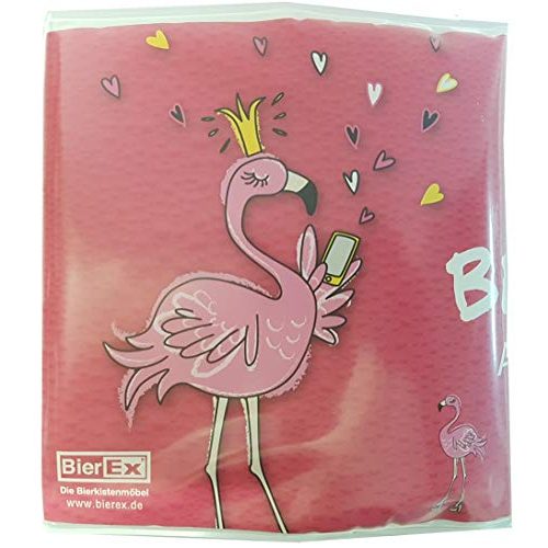 Flaschenkühler-Manschette BierEx, Motiv Flamingo