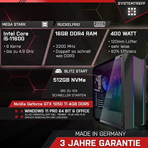Gaming-PC bis 1000 Euro SYSTEMTREFF ® Komplett PC Set