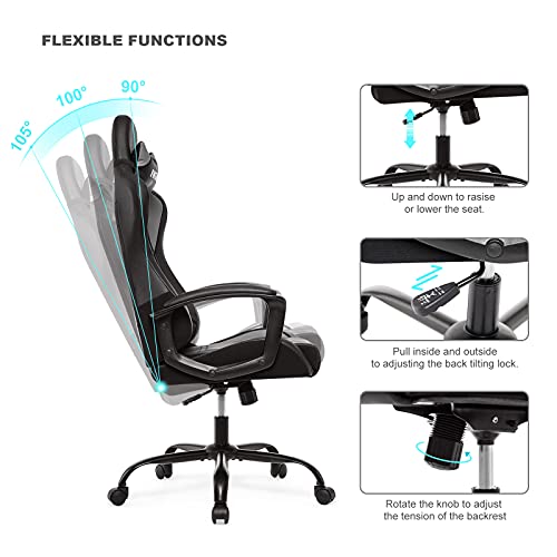 Gaming-Stuhl bis 100 Euro IWMH, ergonomisch, hohe Rücklehne