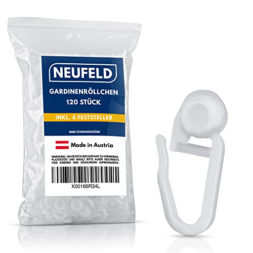 Gardinenröllchen NEUFELD ® 120 für Innenlauf Schienen