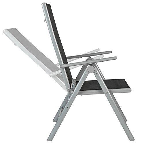 Gartentisch mit Stühlen TecTake 800355 Aluminium 6+1