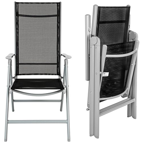 Gartentisch mit Stühlen TecTake 800355 Aluminium 6+1