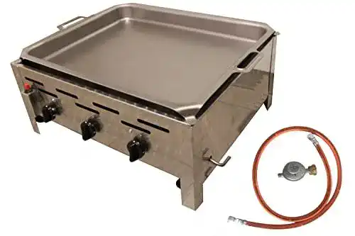 Gasbräter 3-flammig BSR-Grillen, Grillpfanne hoher Rand