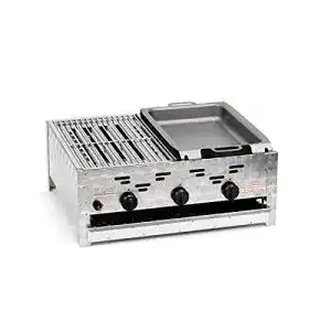 Gasbräter 3-flammig Lang Grilltechnik, mit kleinem Grillrost