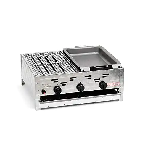 Gasbräter 3-flammig Lang Grilltechnik, mit kleinem Grillrost