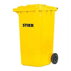 Gelbe Mülltonne STIER 2-Rad-Müllgroßbehälter, Volumen 240 L