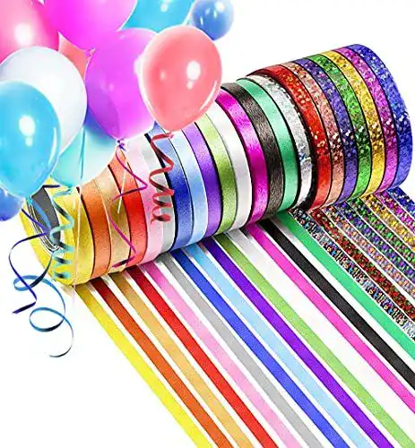 Geschenkband ZAWTR 44 Rollen Ringelband Set, 22 Farben
