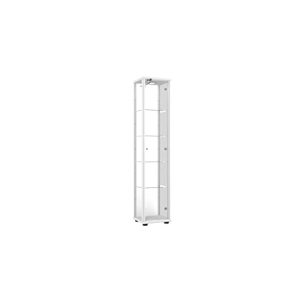 Glasvitrine abschließbar K-Möbel, Weiss, 176x37x33 cm, LED