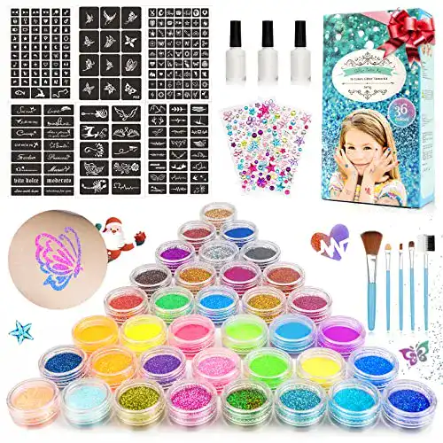 Glitzertattoos OUKZON Glitzer Tattoo Set, Temporär