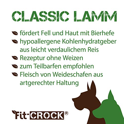 Glutenfreies Hundefutter cdVet Fit-Crock trocken Classic Lamm