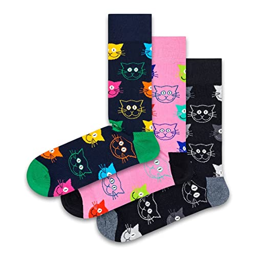 Happy Socks Happy Socks 3-Pack Mixed Cat Socks Set