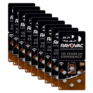 Hörgerätebatterien-312 Rayovac Lithium Knopfzellen 312 60er