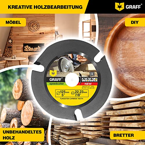Holzsägeblatt-für-Winkelschleifer-125 GRAFF SPEEDCUTTER Holz