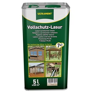 Holzschutzgel Ultrament Vollschutz-Lasur 7-in-1, farblos, 5 Liter