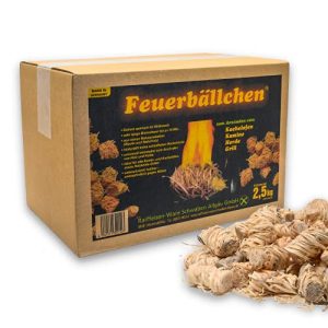 Holzwolle-Anzünder Feuerbällchen, das Original, 2,5 kg Schachtel