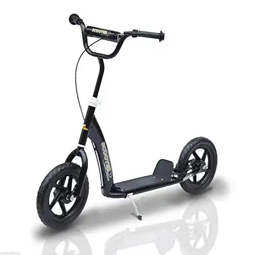 Homcom-Tretroller HOMCOM Kinderroller 12 Zoll Schwarz