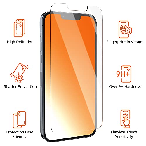 iPhone-13-Pro-Panzerglas Amazon Basics, gehärtetes Glas, 2er