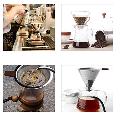 Kaffeefilter Edelstahl SHINROAD Kaffeefilte mit Bürste