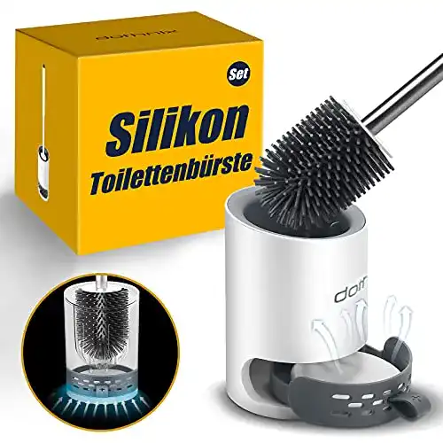 Klobürste Gummi Dothnix Toilettenbürste Silikon, mit Behälter