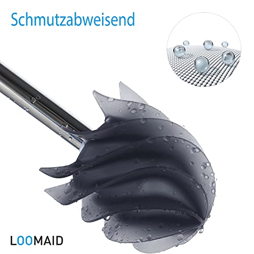Klobürste Gummi LOOMAID Silikon WC-Bürste mit Lotuseffekt