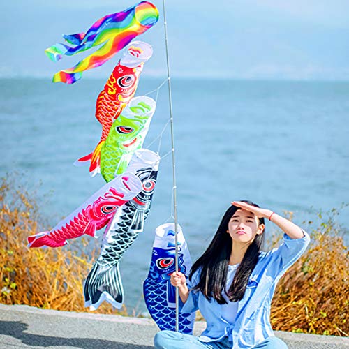 Koinobori Ulable Fünffarbige Karpfenflagge, bunt, japanischer Stil