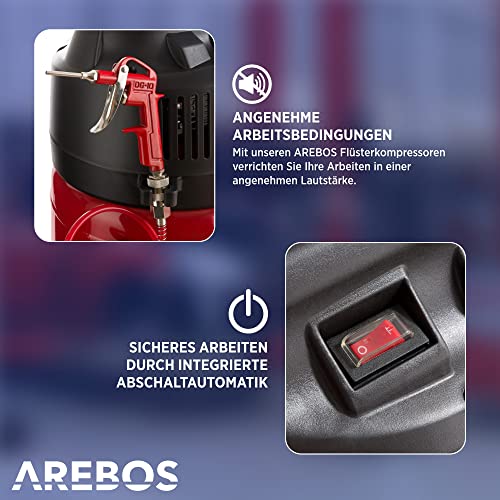 Kompressor 50l Arebos 50L Druckluftkompressor stehend 1500 W