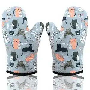 Küchenhandschuhe AYADA Ofenhandschuh, 2 Pack, Katze