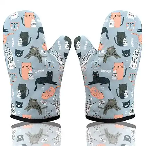 Küchenhandschuhe AYADA Ofenhandschuh, 2 Pack, Katze
