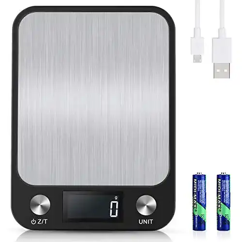 Küchenwaage USB Diyife 10kg/1g, großer Wägebereich