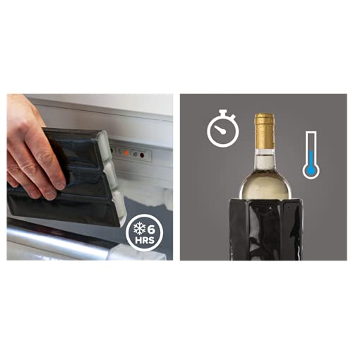 Kühlmanschette Vacu Vin 38803606 Rapid Ice Wine Cooler, Silver