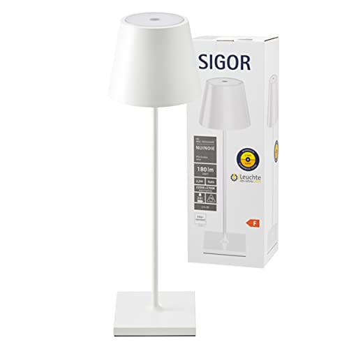 LED-Tischleuchte SIGOR Nuindie, Dimmbar, Indoor & Outdoor